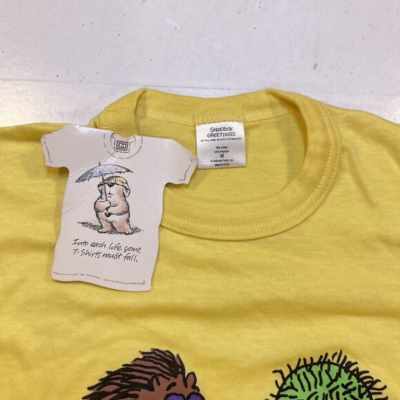 VINTAGE NEW WITH TAGS SHOEBOX GREETINGS T SHIRT M Hedgehog Cactus Relationships - Picture 3 of 4